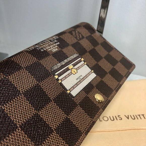 Louis Vuitton Damier Ebene Trunks & Locks  Sarah Long Wallet - Picture 8 of 10